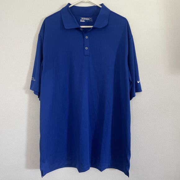 Nike Golf Tour Performance Dri-Fit Polo Shirt Blue-2XL-Kendrick Course-NWOT - Picture 1 of 10